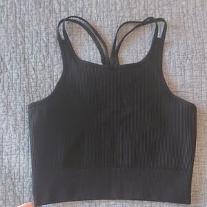 Sculpted By Pretty FIT Black Thick Workout Bra Sz M